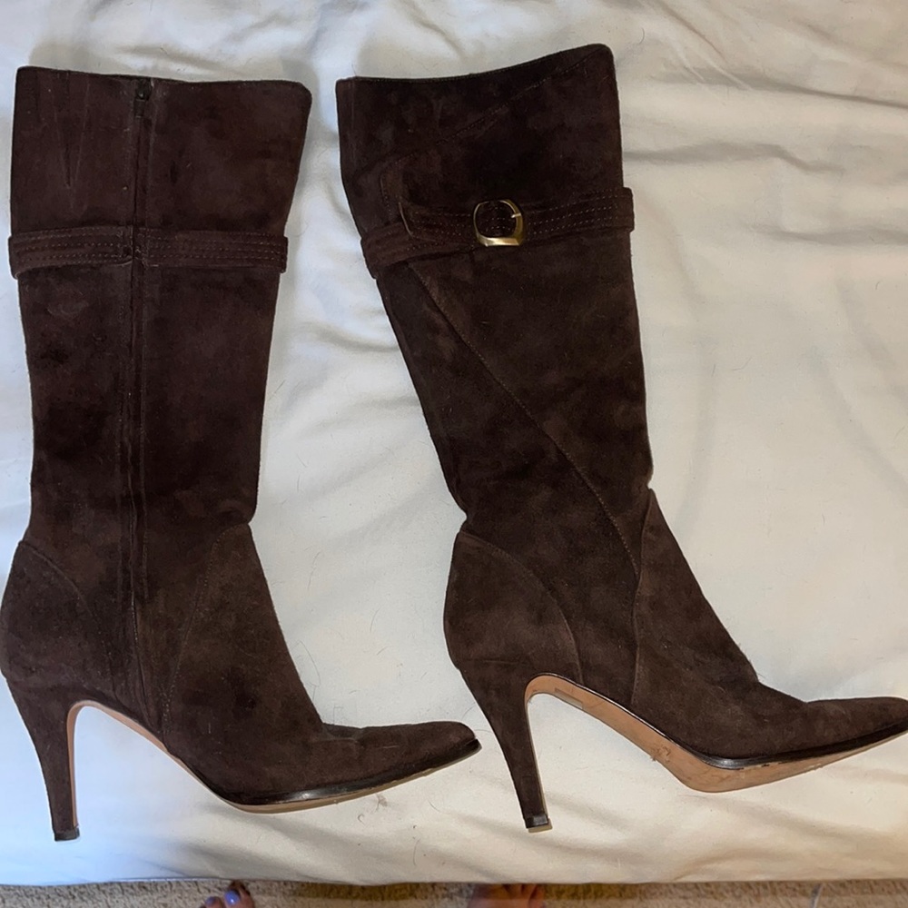 Faconnable Suede knee high boots